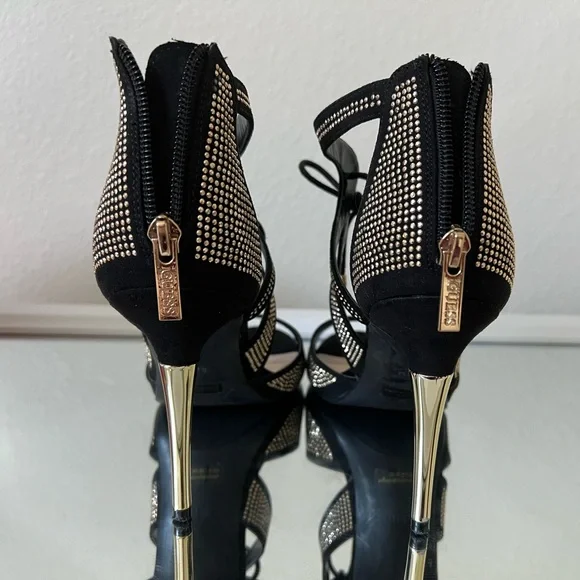 Guess “Bette” Black Rhinestone Heels – Size 8.5M - Picture 9 of 16